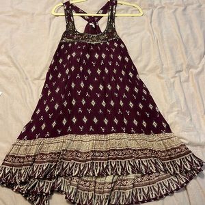 Purple studded boho dress